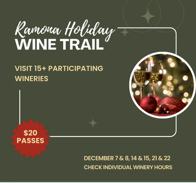 Ramona Wine Trail offering $20 passes to over 15 wineries